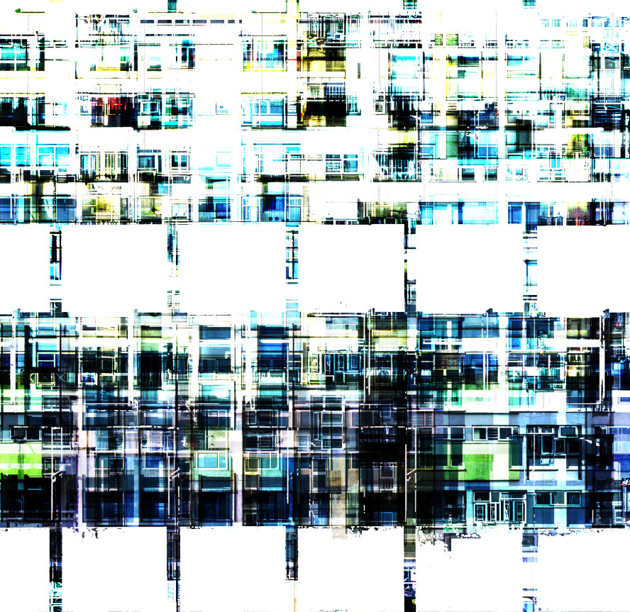 Shument, structure, digital print by Laurent Bompard