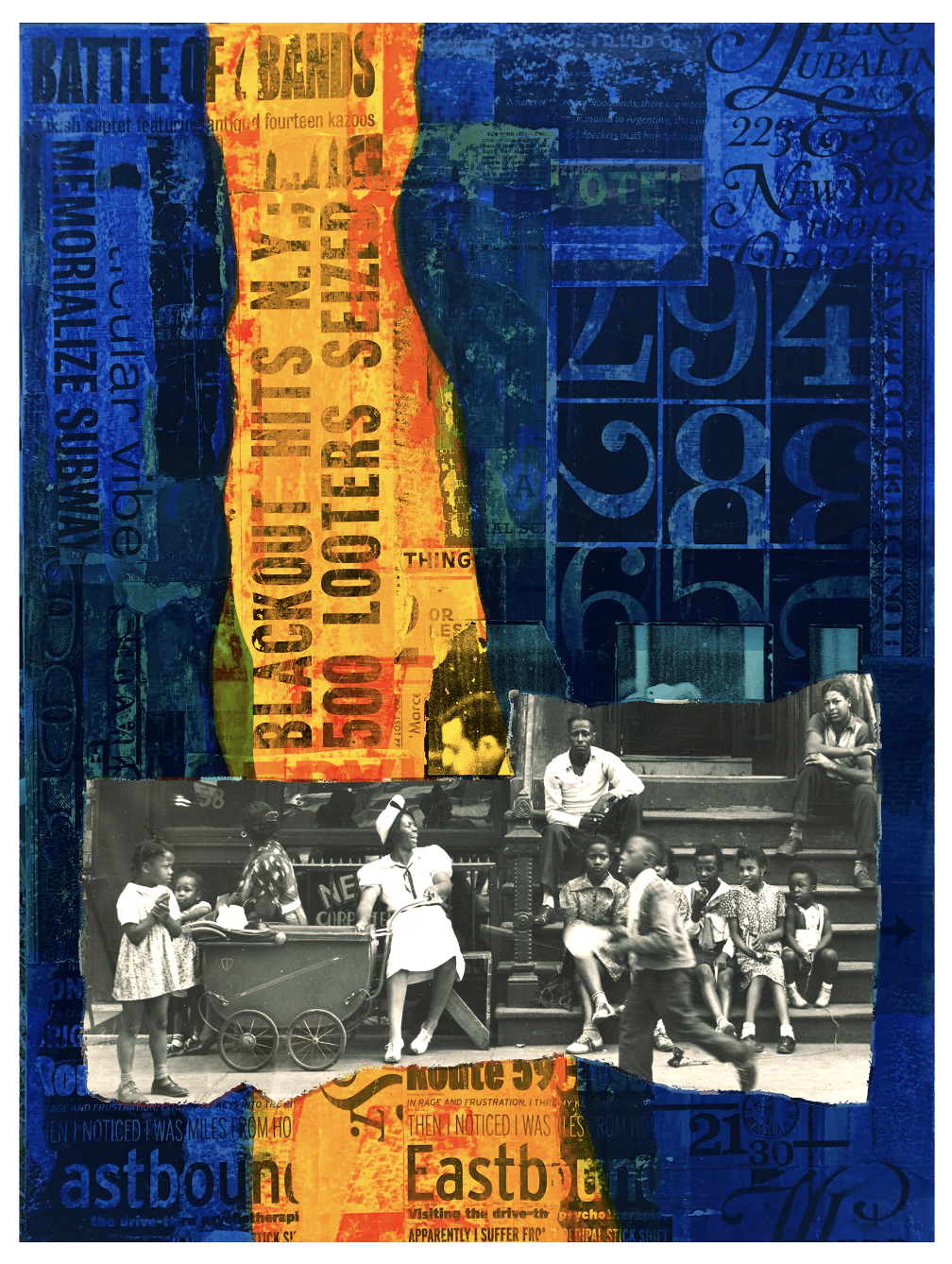 Harlem, collage by Laurent Bompard